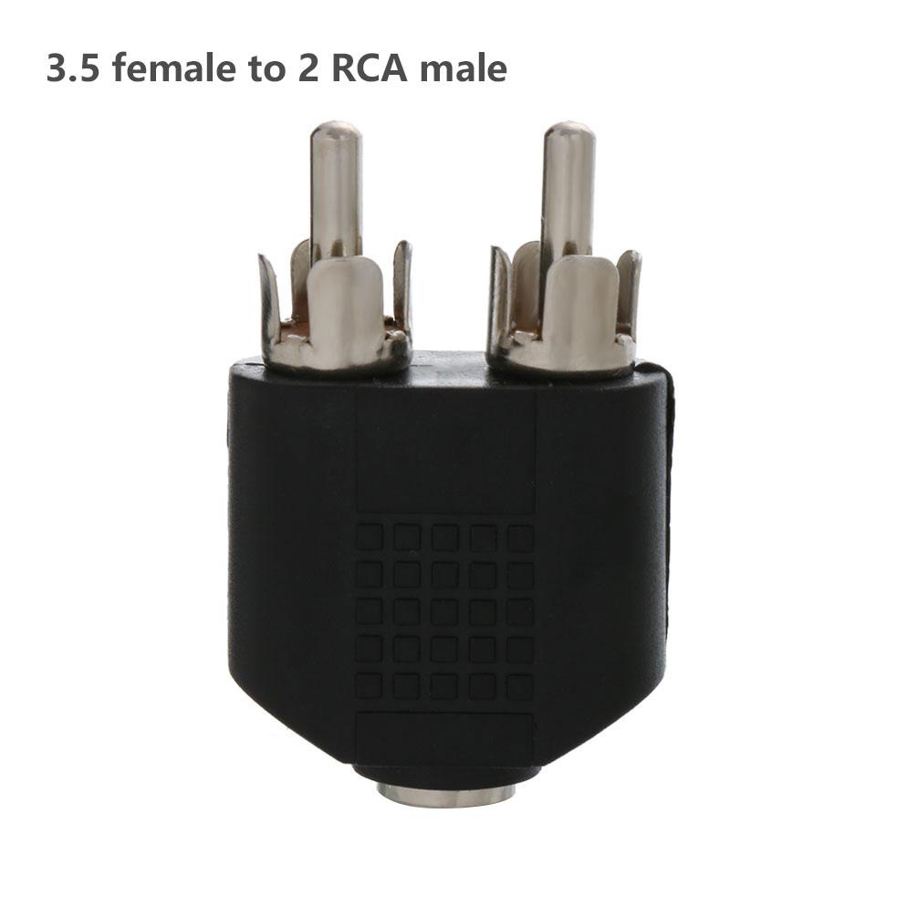 3.5mm To Dual 2 RCA Female Male Jack Audio Adapter Y Splitter Audio Adapter for TV Video Headphone Converter Video Accessories