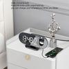 Projection Alarm Clock, USB Powered Mirror Display Design Clock, 180 Degree Rotation High Brightness LED Light Source Ceiling Digital Alarm Clock