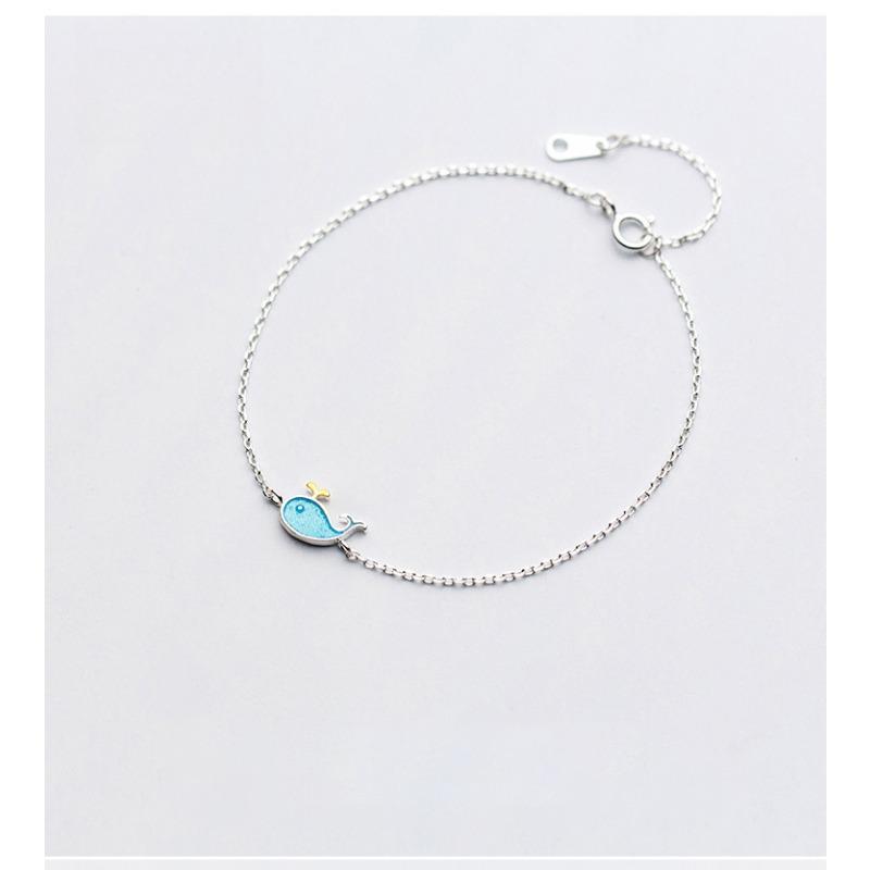 

Милый эпоксидный браслет из меди с голубым спреем в виде кита, аксессуары, креативные подарки, студенческие женские аксессуары