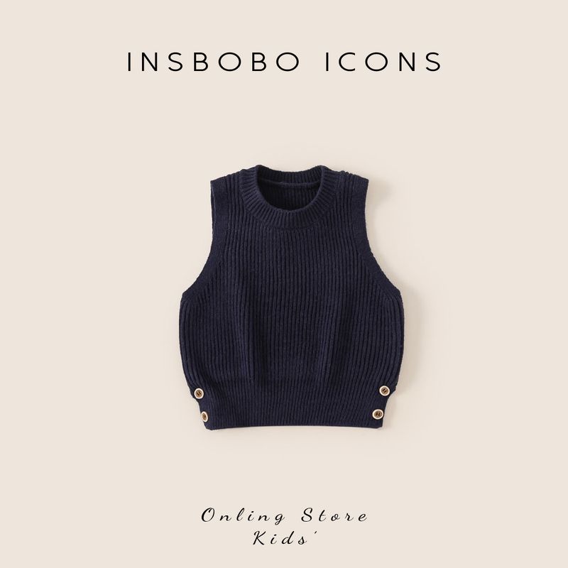 Insbobo Children s Sweater Girls  Top Spring and Autumn Casual Boys  Knitwear Baby Vest Children s Clothing Autumn Tibetan youth 100