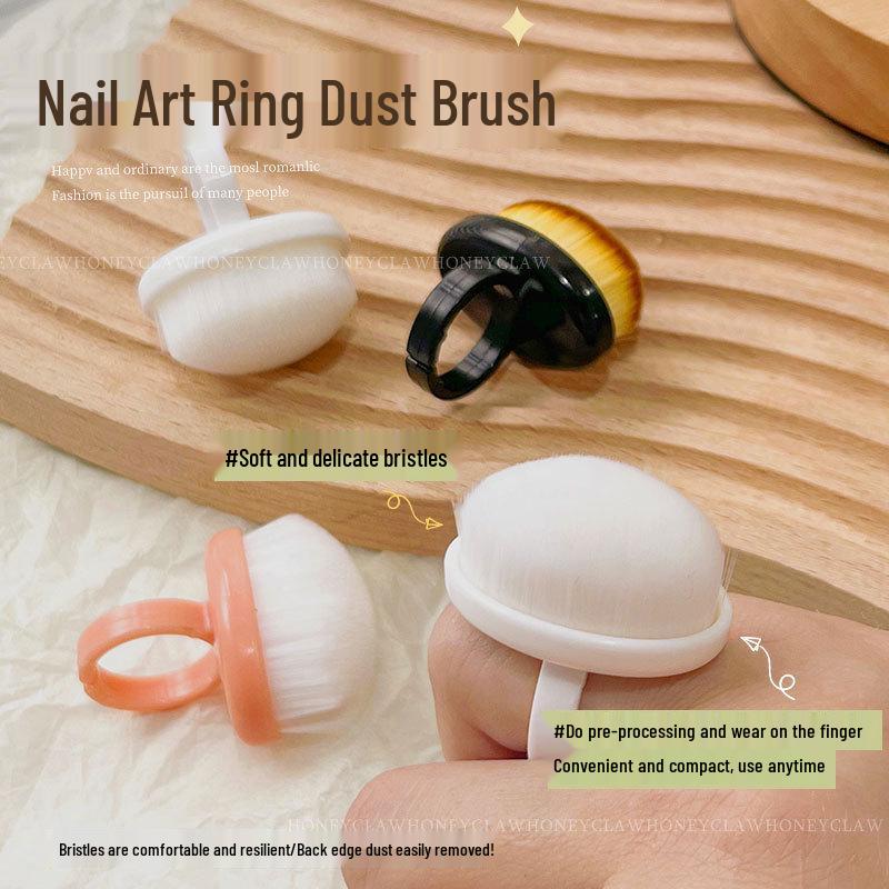 Ring-Style Soft Bristle Nail Art Dust Brush