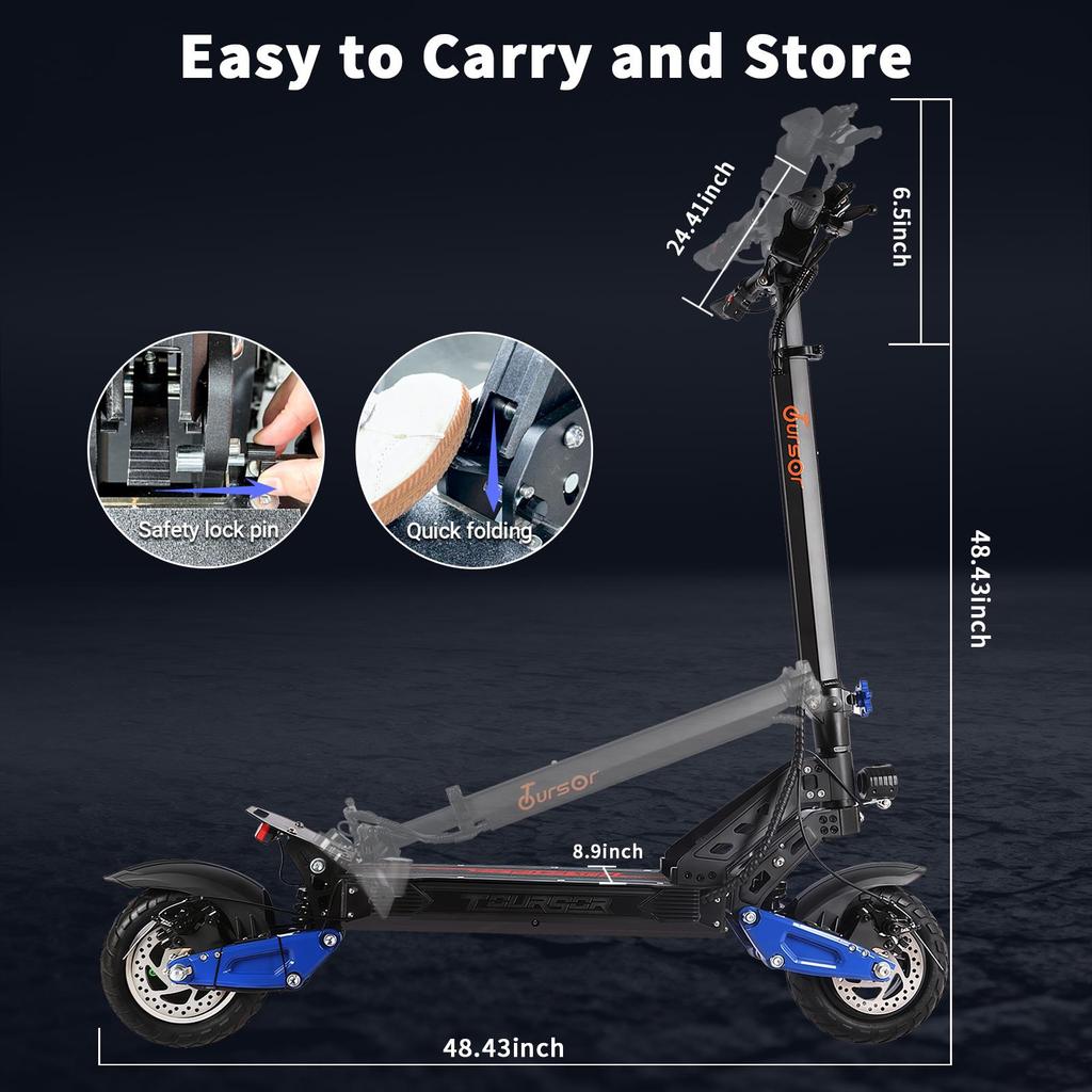 X1 Off-Road Skateboard 1200W Brushless Motor E-Scooter 48V16AH Extended Battery Foldable 10-inch Tire Sensor Electric Scooter