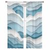 Ocean Waves Spray Blue Gradient Sheer Curtains For Living Room Kitchen Window Curtains Bedroom Tulle Voile Curtains