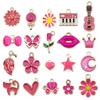 Mixed Color Cartoon Enamel Alloy Pendants for DIY Bracelets & Keychains