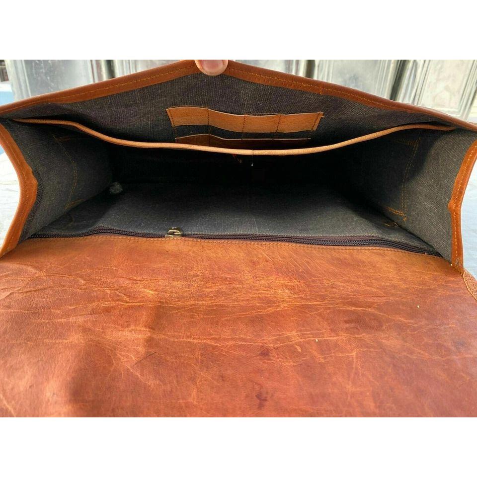 Goat Leather Motorcycle Saddle Bags Side Pouch Panniers Largest 3 Bags