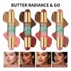 Xiaomi Butter Glow & Go Multiuse Stick Double-Headed Bronzer Blush Stick for Cheeks Contours Light Glossy Bronze&Pink Blusher Cosmetics