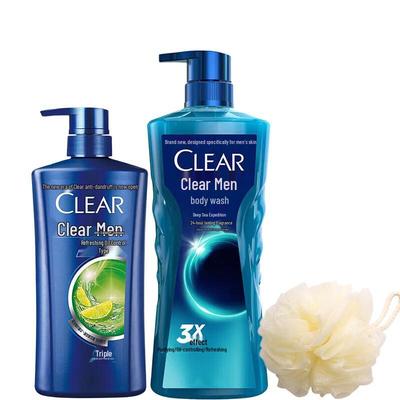 Clear Men Refreshing Oil Control Shampoo & Body Wash Set