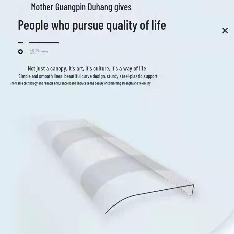 Transparent Organic Glass Rain Shelter: Silent, Support-Free Canopy for Balconies and Eaves