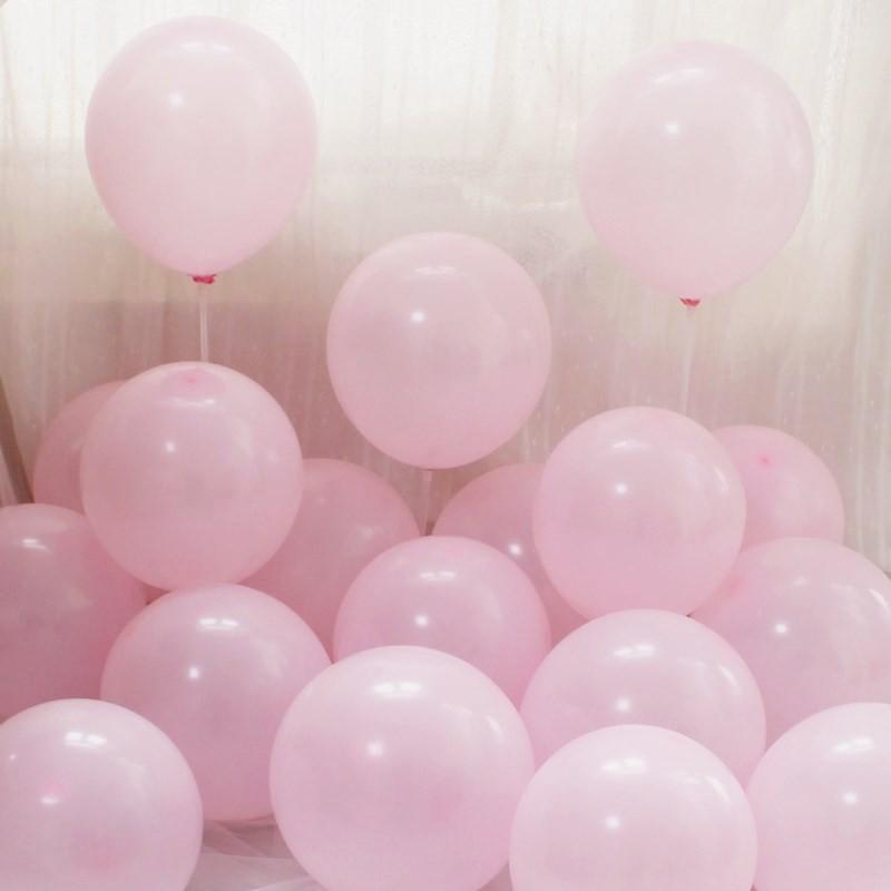 10" Thickened Light Pink Macaron Round Latex Balloons for Birthday Decoration