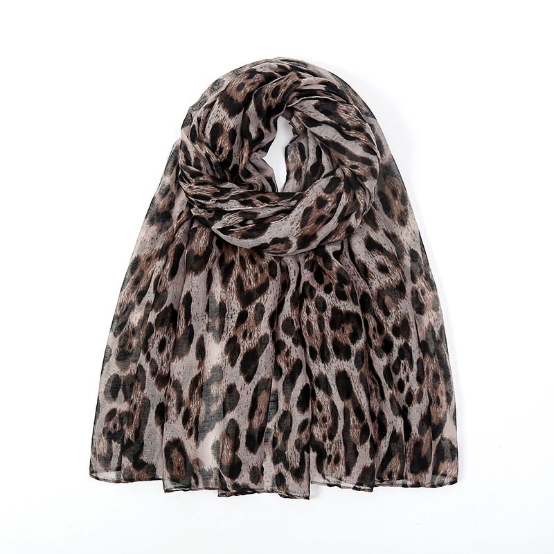 Hot Selling Voile Leopard Print Scarf Women's Luxury Headscarf Spring and Summer Fashion Versatile Women's Shawl