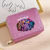 Kpop Dämonenjäger Geldbörse Damen Pailletten Glitzernde Münzbörse Modische Kleine Clutch Kartenhalter für Damen