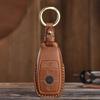 Retro and Old Style Handmade Real Cowhide Car Key Cover Is Suitable for Mercedes-Benz Bag Case.