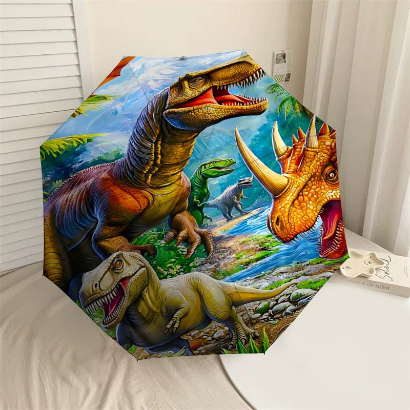 

1PC Dinosaur Umbrella-8-Rib Reinforced, Automatic Open, Lightweight & Durable, Fashion Accessory for Outdoor, H0396
