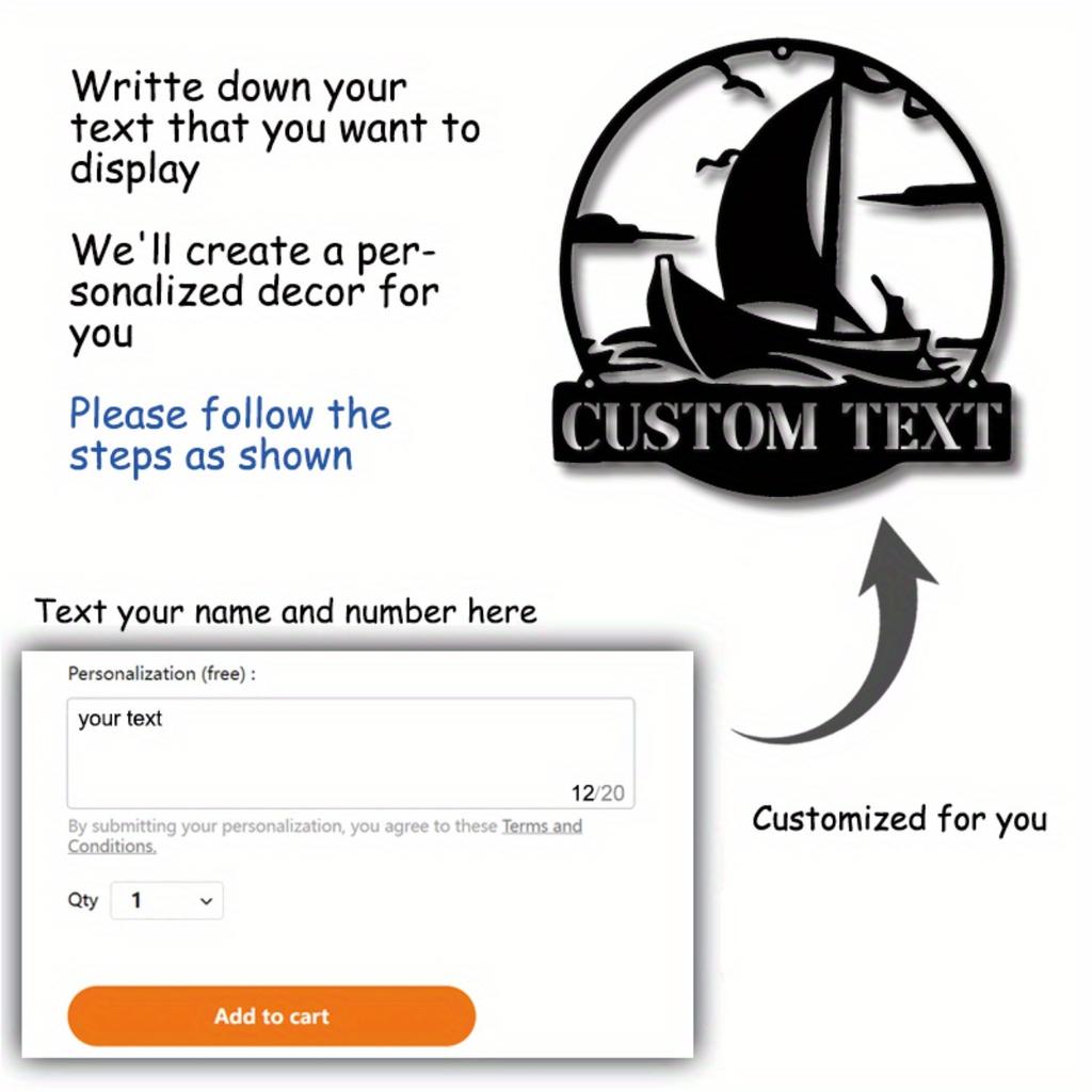 Exclusive Custom Metal Sailboat Wall Art Geometric Decor