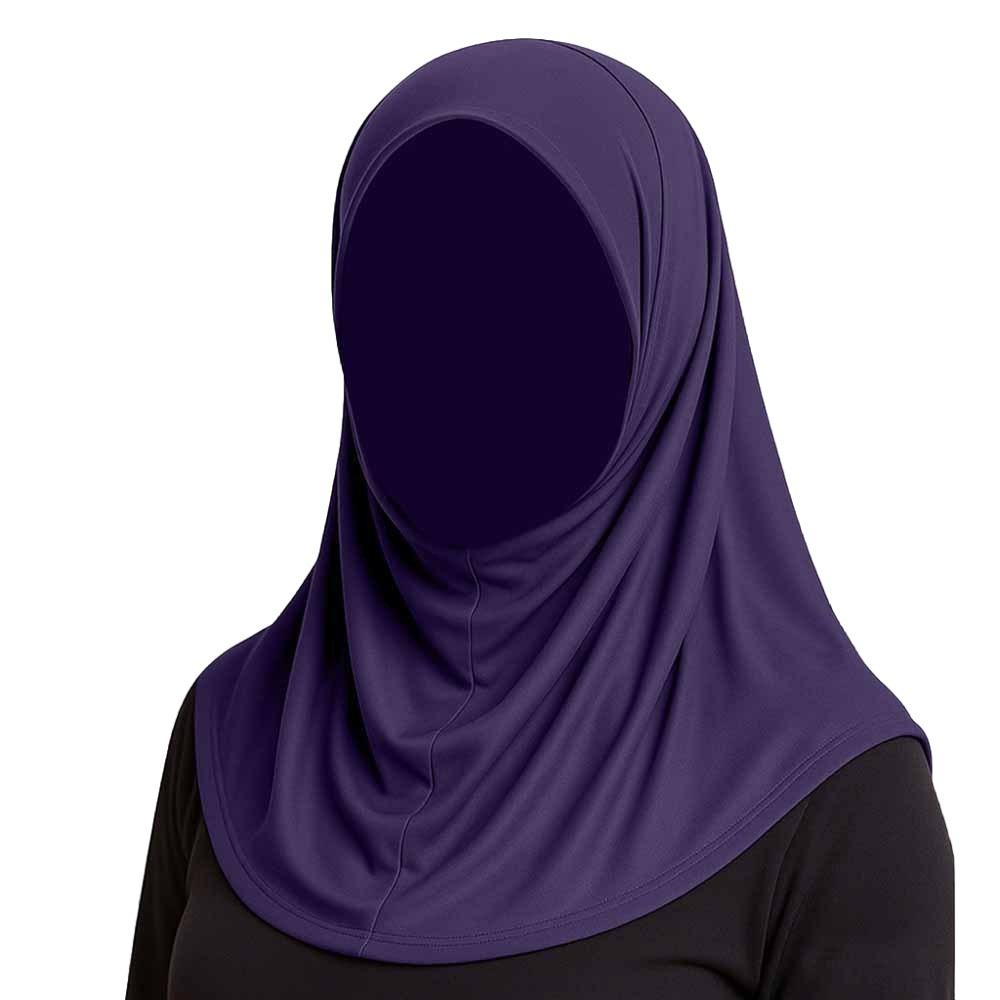 

Soft Headband Hat Solid Color Islamic Headscarf Fashion Ramadan Hijab Ladies Hair Cover фиолетовый