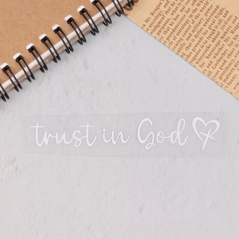 

Trust In God Heart Car Rear View Mirror Sticker Decal Faith Bible Verse Christian Church Auto Vehicle Bumper Decor серебряный