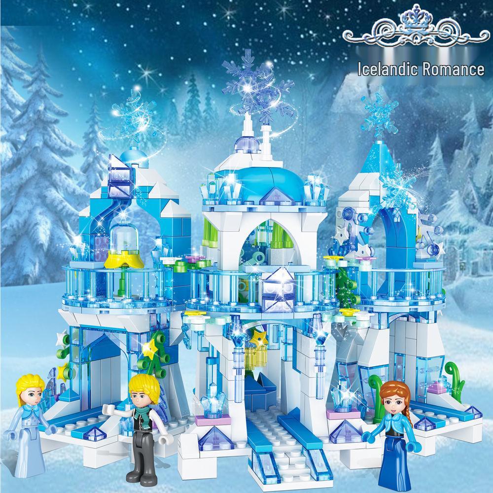 Girls' Princess Castle Building Blocks - Compatible with Lego, Assembled Puzzle Toy 