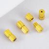 50pcs Brass Screw Clasp Closure Fastener Lock Jewelry End Tip Caps For DIY Bracelet Necklace Making Supply Accessories Material