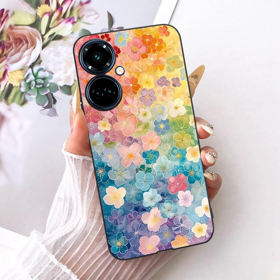 For Tecno Camon 19 Pro 19 Neo Camon19 4G Phone Case Matte Soft TPU Bumper Cover Cool Cartoon Luxury Butterfly Flower Funda