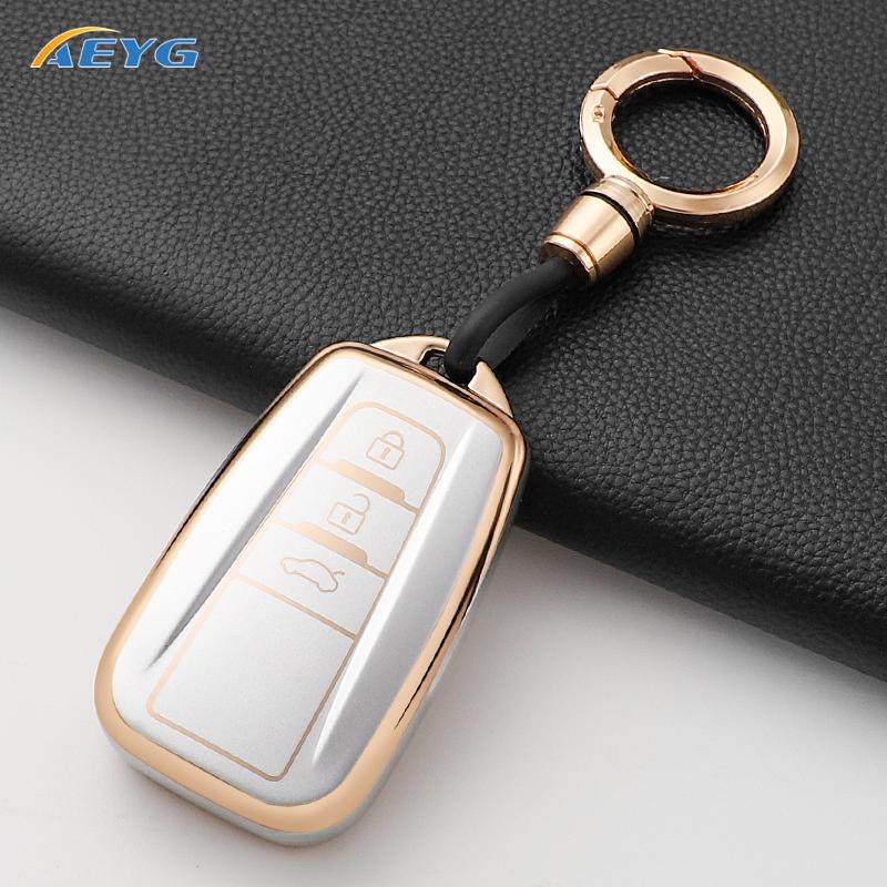 3/4 Buttons Tpu Car Key Case Protector Accessories For Toyota Chr Camry Corolla Rav4 Highlander C-Hr Prius Land Cruiser Prado