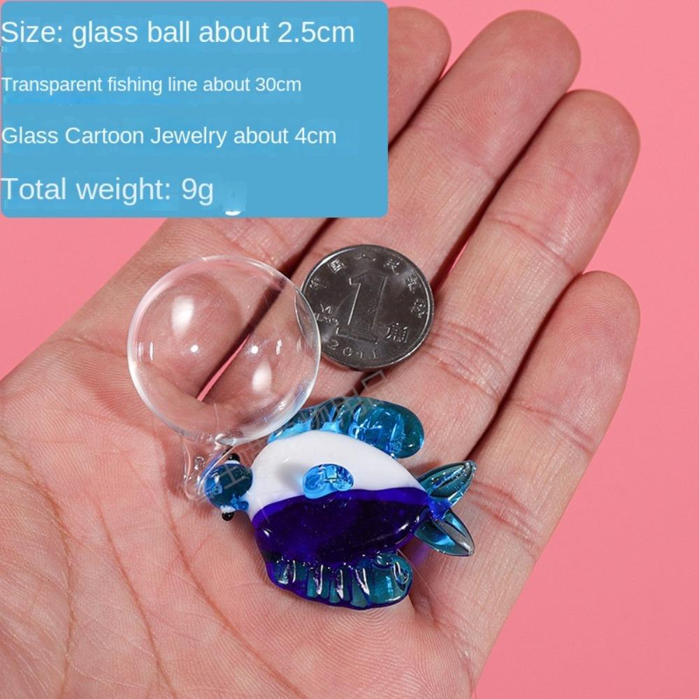 Ocean Aquarium Decor Glass Mini Figurine Pendant New Floating Marine Animal  Fish Tank