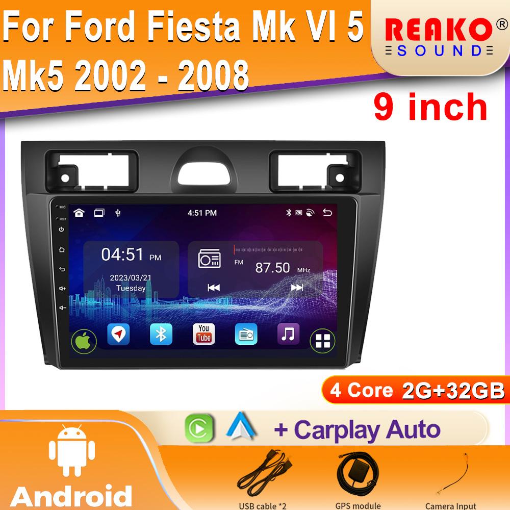 Car Stereo Radio Multimedia 4G Wifi Android Carplay For Ford Fiesta Mk VI 5 Mk5 2002 - 2008 Navigation GPS Wireless Auto