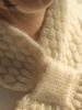Women 100% Pure Cashmere Knitted Small Bowknot Scarf Neckerchief Moss Stitch Soft Neck Warmer Ring Collar Female Boutique Acc
