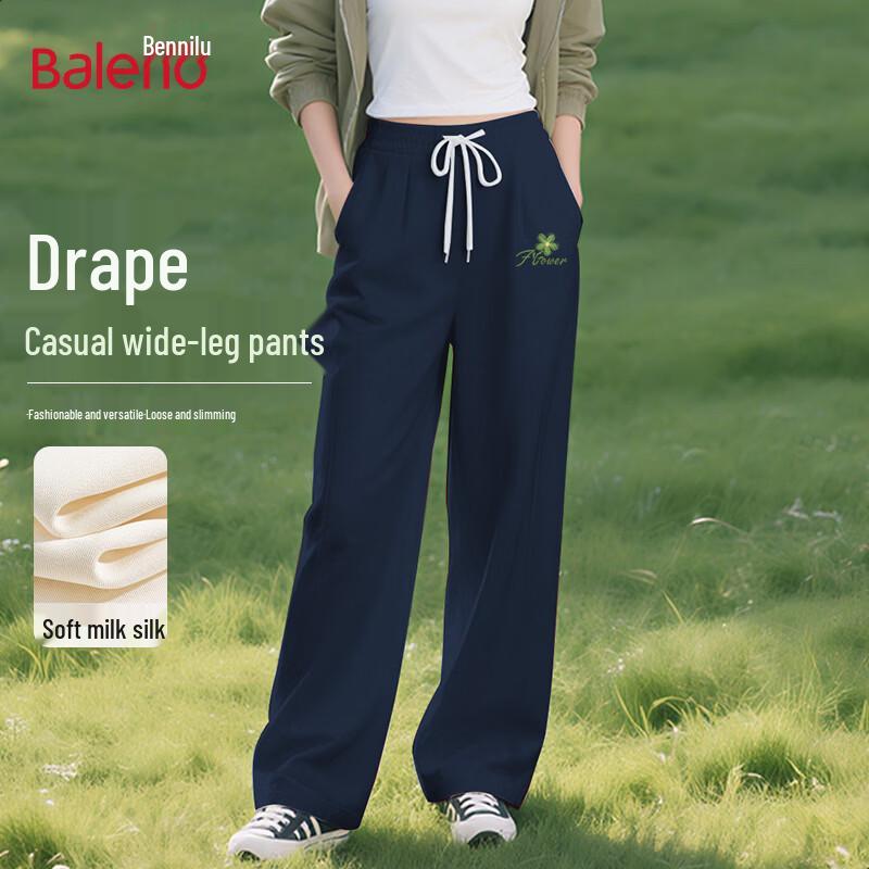 

Baleno Women s Floral Print Straight-Leg Drawstring Pants S