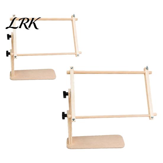 Adjustable Embroidery Stand Table Stand, Cross Stitch Hoop for Lap Multi-angle or Top Tapestry, Wooden Holder Bead Frame