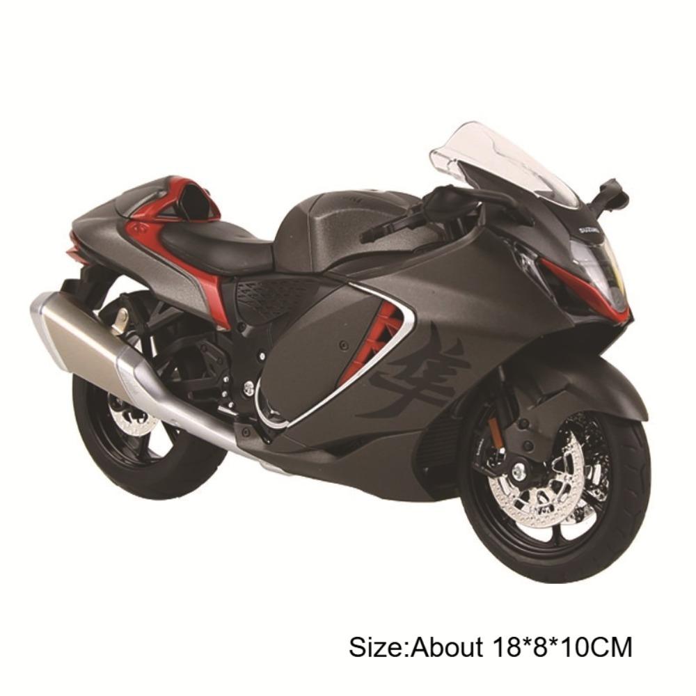 1:12 R3 Suzuki Hayabusa Motorcycle Alloy Cars Toy Diecast Models Rubber Tires with Light Music Miniature Vehicles Model Ornament