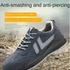 Safety Shoes Attack Shield and Anti-Stab Breathable Wear-Resistant Non-Slip Welding Splash-Proof Safety Shoes