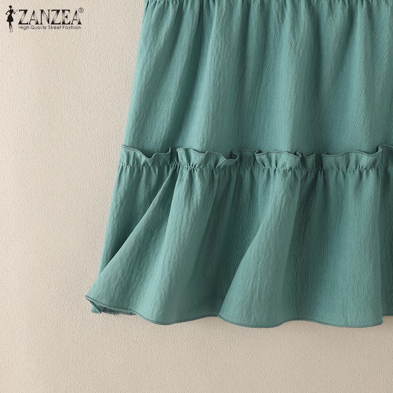 ZANZEA Dámské ležérní letní tílka bez rukávů s výstřihem do V