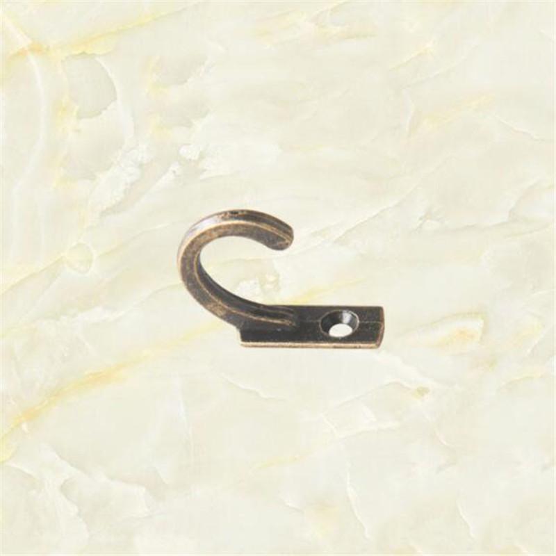 5pcs Single Prong Hook Mini Size Wall Mounted Retro Cloth Hanger For Coats Hats Towels Keys Hanger Hook