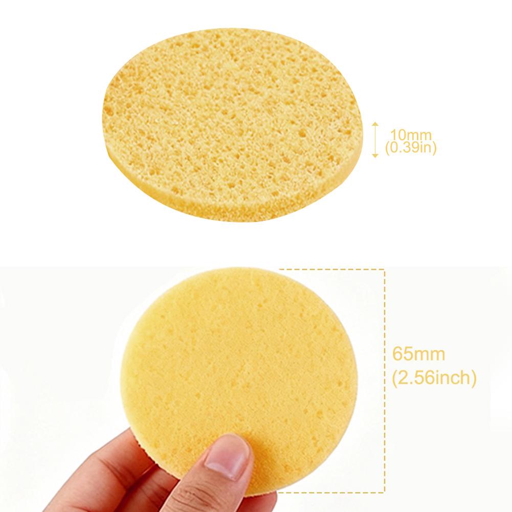 Facial Compressed Cellulose Sponges Reusable Cleansing Face Sponges For Makeup Remover Face Washing Exfoliating Cleaning Tool
