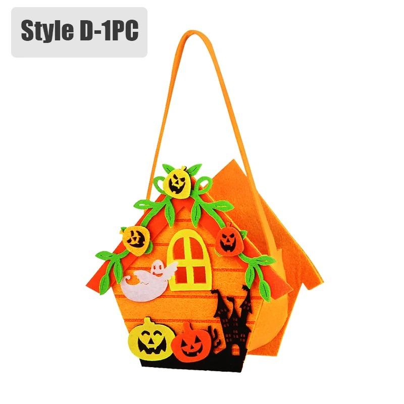 1-6 STÜCK Halloween Süßigkeitenbeutel für Kinder Filz Kürbis Geschenk Tragetasche Feiertagsparty Halloween Dekorationen Zubehör