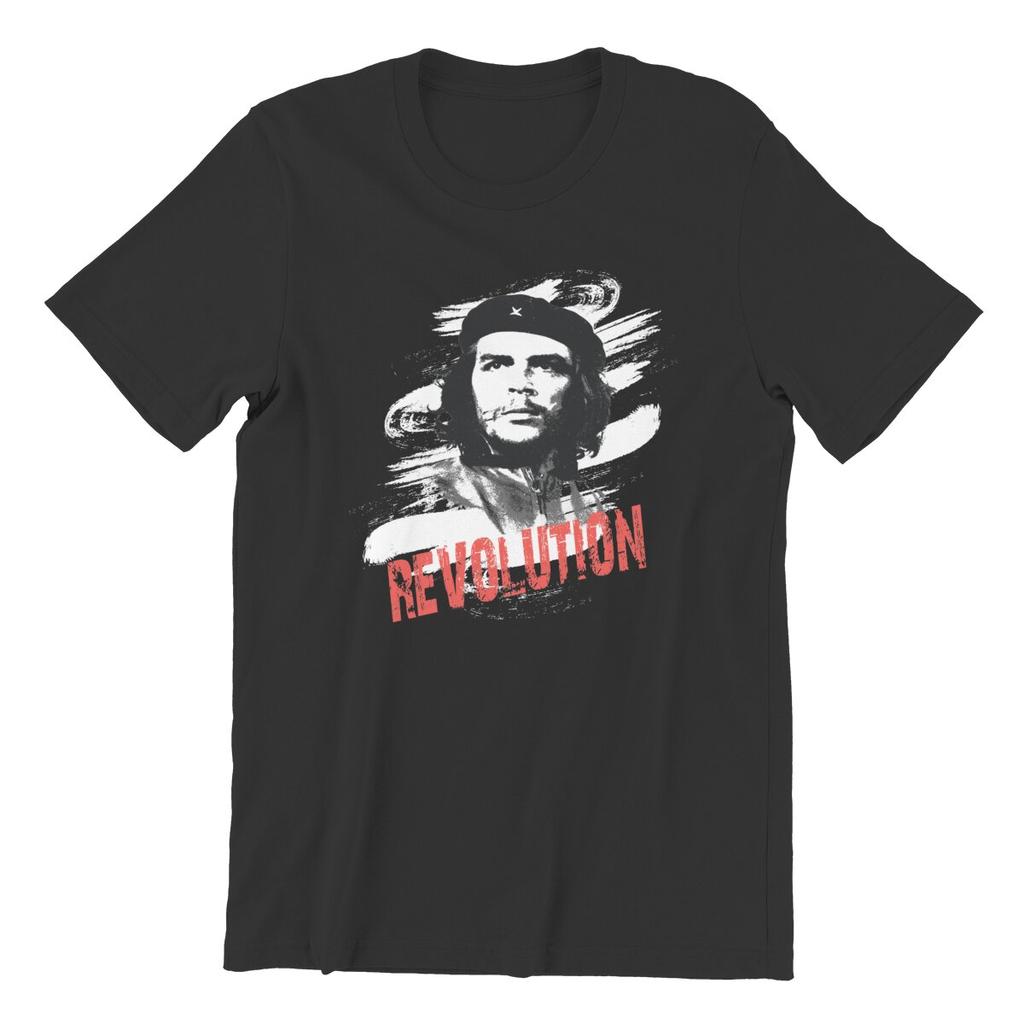 Che Guevara Revolution Viva La Revolution T-Shirt Men  Cool 100% Cotton Tee Plus Size Graphic Printed Clothes