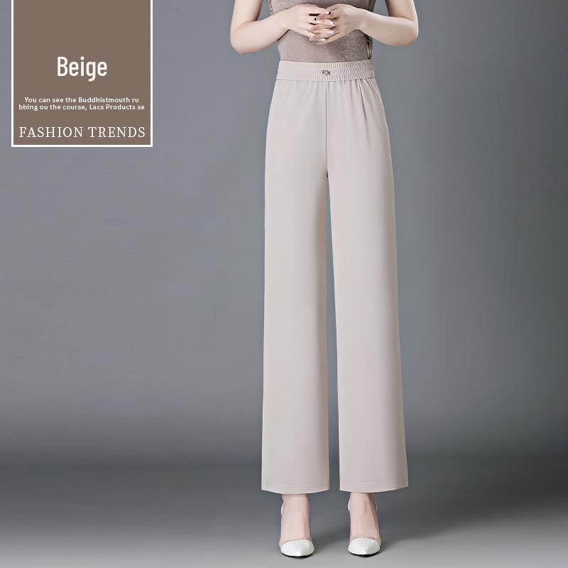 Plus Size Elastic Waist Casual Pants for Middle-aged and Elderly Women