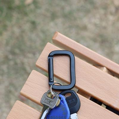 1Pc Square-Ring Carabiner Buckles Spring Carabiners Snap Hooks Clip Keychain Outdoor Backpack Pendant Buckles Camping Tools