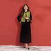 New Chinese-Style Velvet Vest and Long Sleeve Top Two-Piece Set