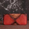 Johnature Retro Women Cowhide Wallet Card Holder Leisure Handmade Genuine Leather Long Clutch Wallets Phone Purse