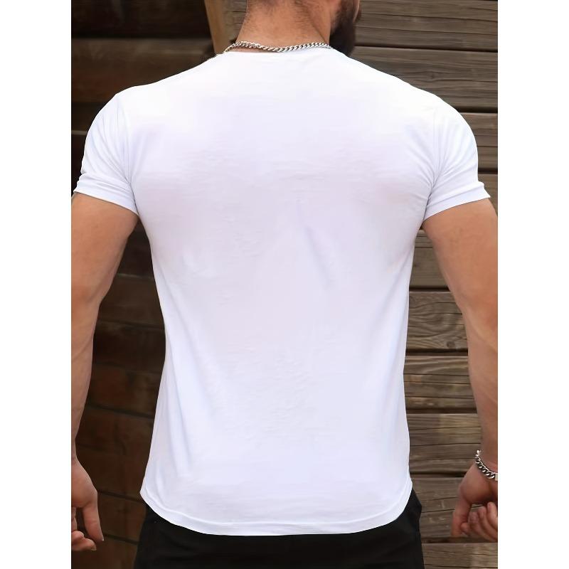 Europäische Größen Herren Freizeit "Sorry I'm Late Idon't Want To Come" Aufdruck Rundhals Kurzarm T-Shirts Für den Sommer