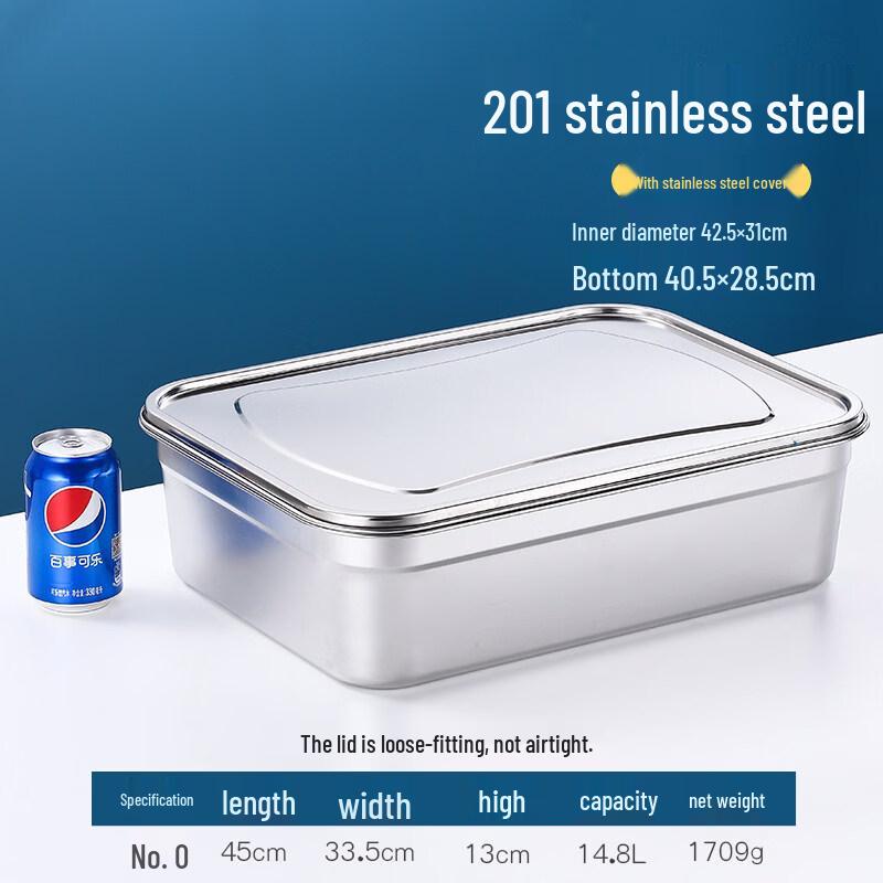 Tian Yajing Stainless Steel Rectangular Food Storage Container