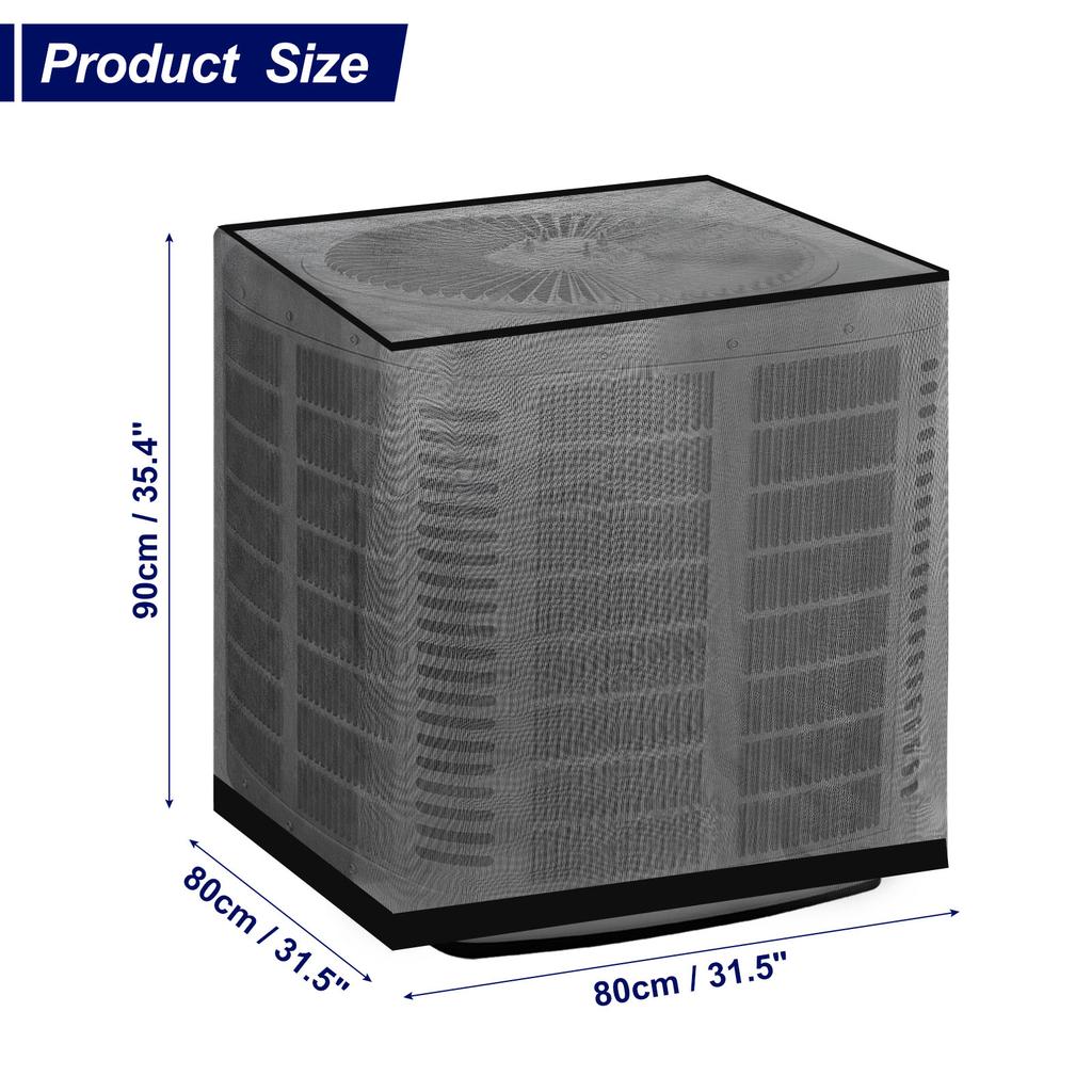 Air Conditioner Cover All Seasons Air Conditioning Cover Mesh Outdoor AC Unit Covers for Outside Units Protect from Leaves Black