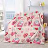 Retro Lettering Love Letter Design Flannel Printed Blanket Suitable For All Seasons Suitable For Living Room Office Sofa Travel