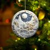 2D Acrylic Christmas Ornament Lightweight Home Office Indoor Holiday Party Xmas Tree Hanging Decoration Pendant Festival Gift