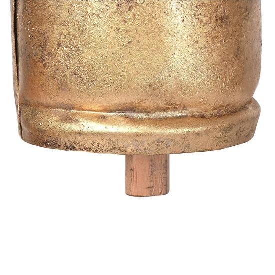 Set mit 3 handgefertigten, rustikalen Glocken zum Aufhängen an der Tür. Harmonie-Kuhglocken für glückliche Weihnachtsdekoration, Bauernhaus und Türkränze