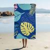 Tropical Plant Pattern Beach Towel Cartoon Cute Summer Kids Large Bath Pool Beach Towel Microfiber Absorbent For Swimming Travel