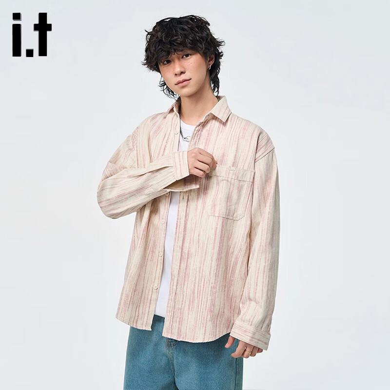 Izzue Unisex Retro Vertical Stripe Long-Sleeve Shirt M