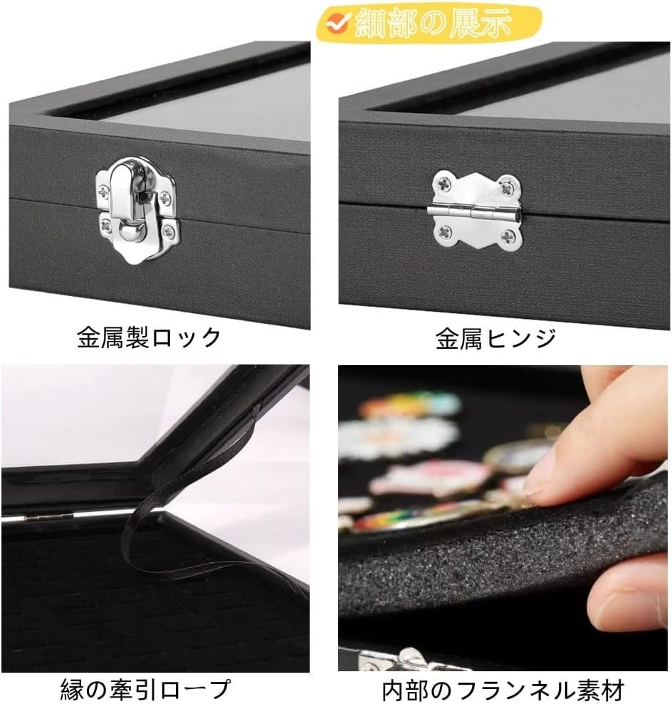 seimeinoki Pin Badge Storage Holds 15 35cm x Large Pin Badge Display Case with Transparent Pin Storage Box for Pin Protects Your Fan Fits Pin Badges