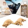 Cute Dashboard Figurines Sleeping Dog Shape Desktop Decor Auto Dashboard Ornaments For Drivers Collectors Office Home Road Trips